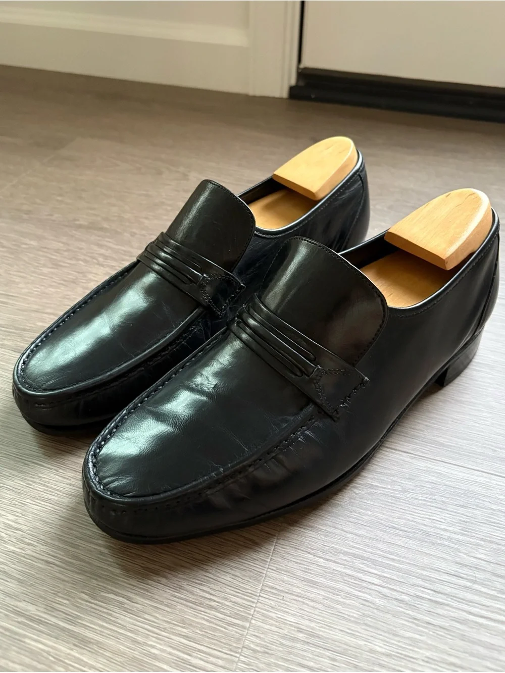 Florsheim Black Leather Penny Loafers